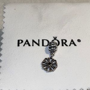 Pandora Retired Lace Flower Dangle Clip